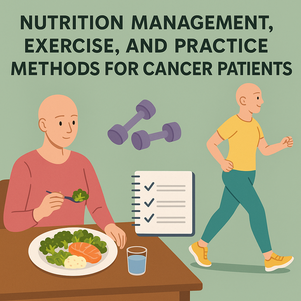 암 환자를 위한 영양 관리, 운동과 실천 방법 이미지