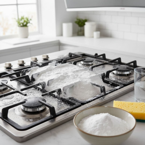 가스레인지 기름때 제거, 베이킹소다로 번들거림 없이 깨끗하게