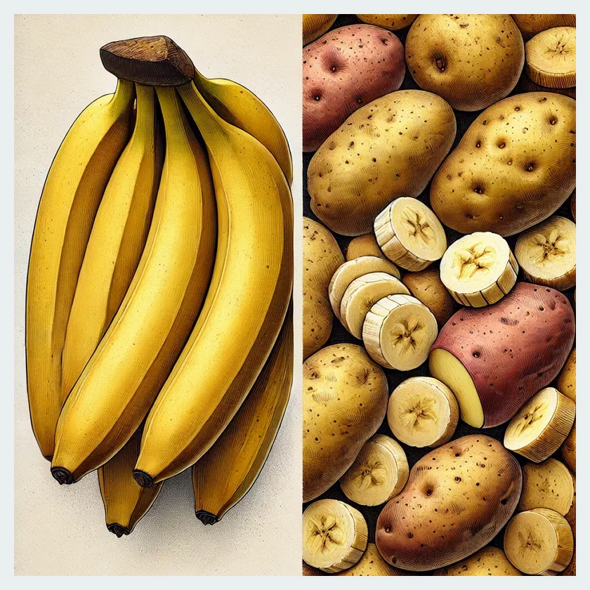 비타민B6: 바나나&amp;#44; 감자