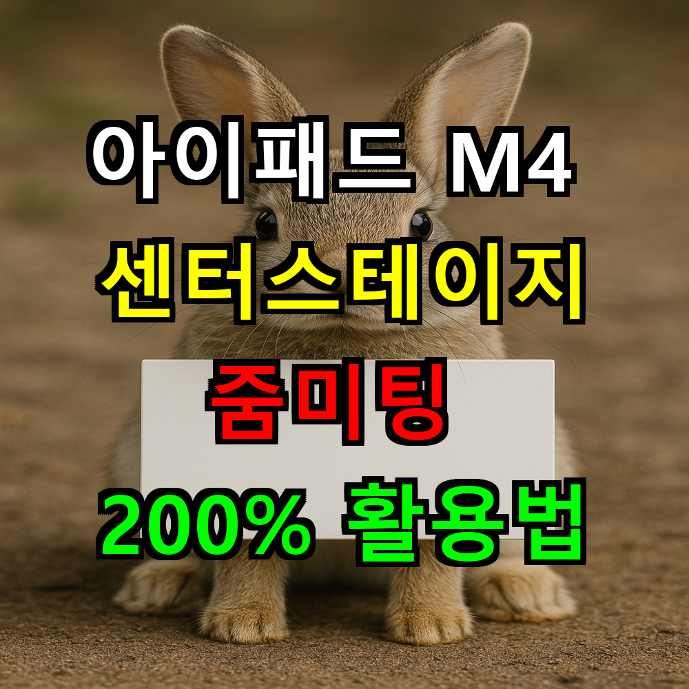 아이패드 M4 센터스테이지로 줌미팅 200% 활용하는법?