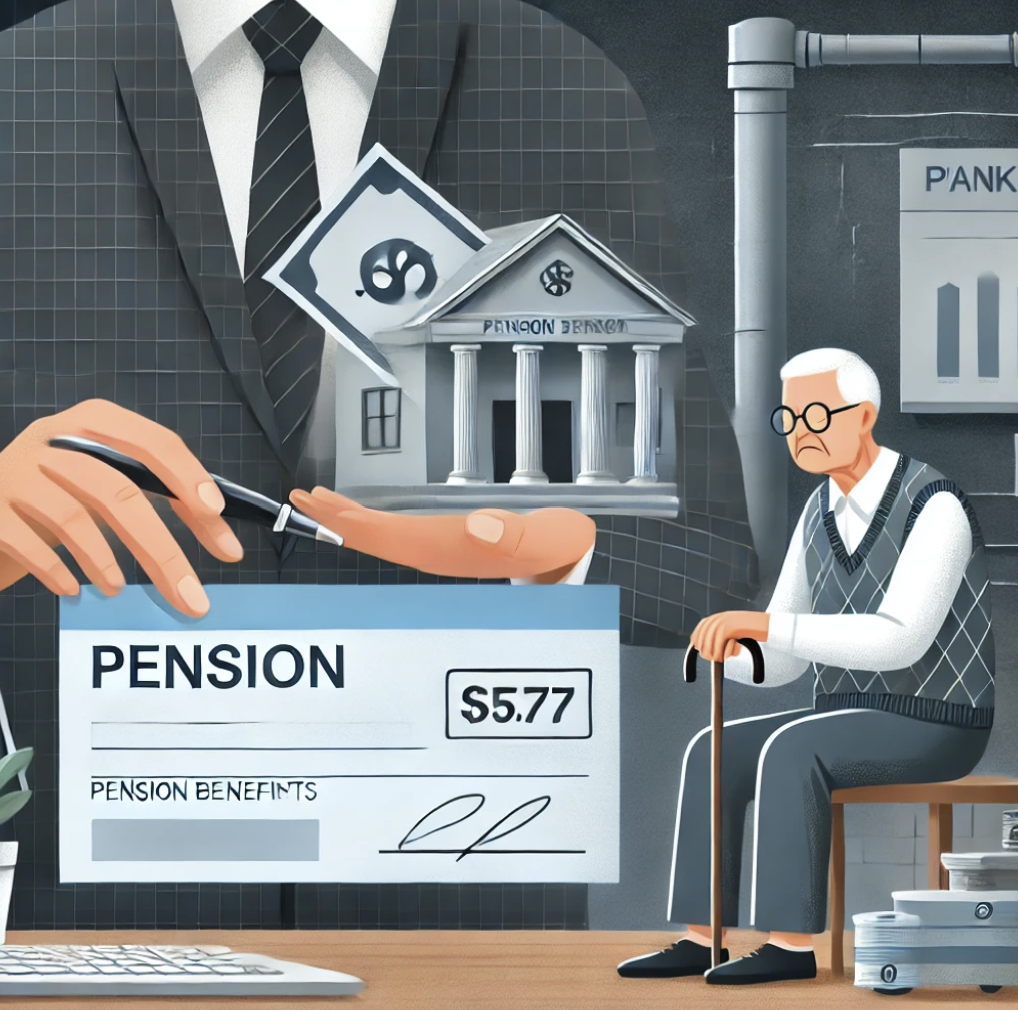 연금 혜택을 받는 노인의 이미지