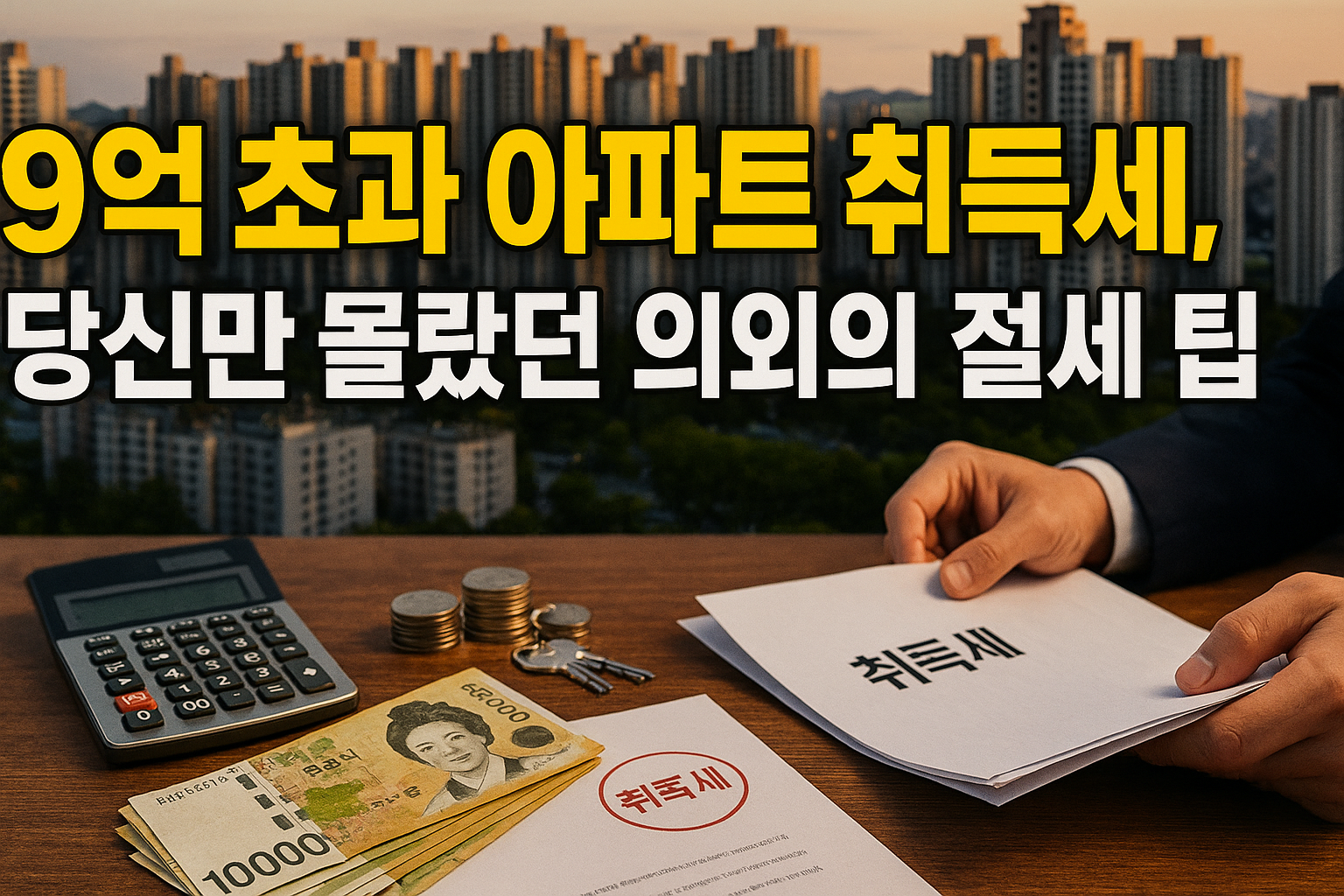 9억 초과 아파트 취득세, 당신만 몰랐던 의외의 절세 팁