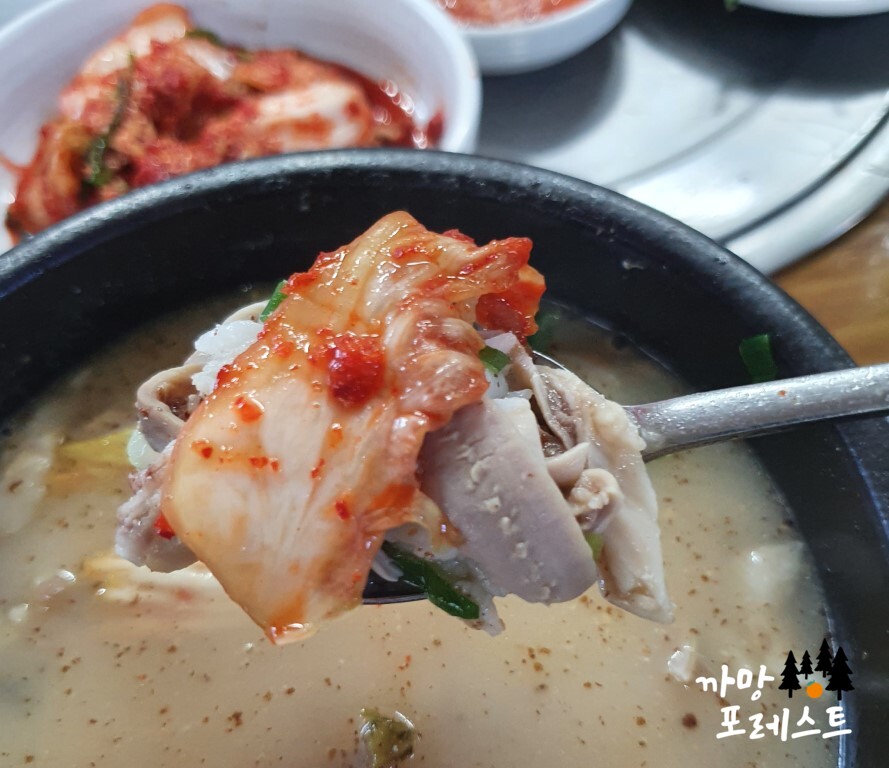 김치 곁들여 한입