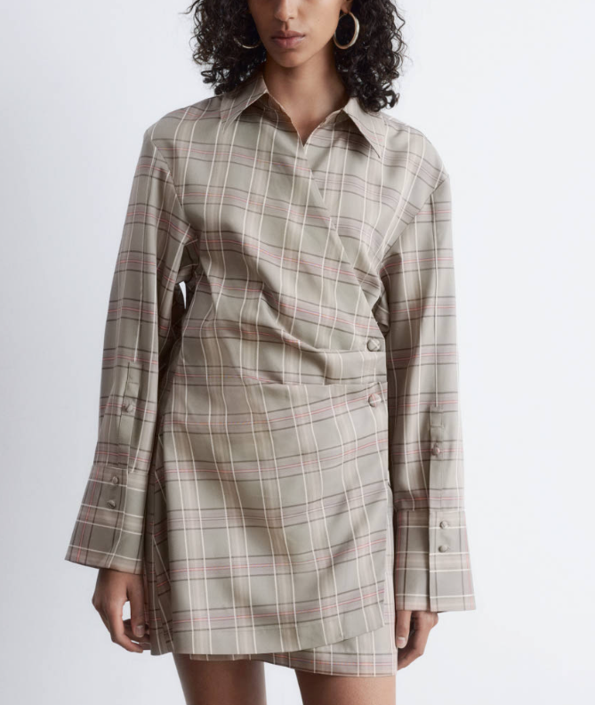 친밀한 리플리 75회 이효나 옷# 앤아더스토리즈 &Other Stories 체크 원피스 (주영채)