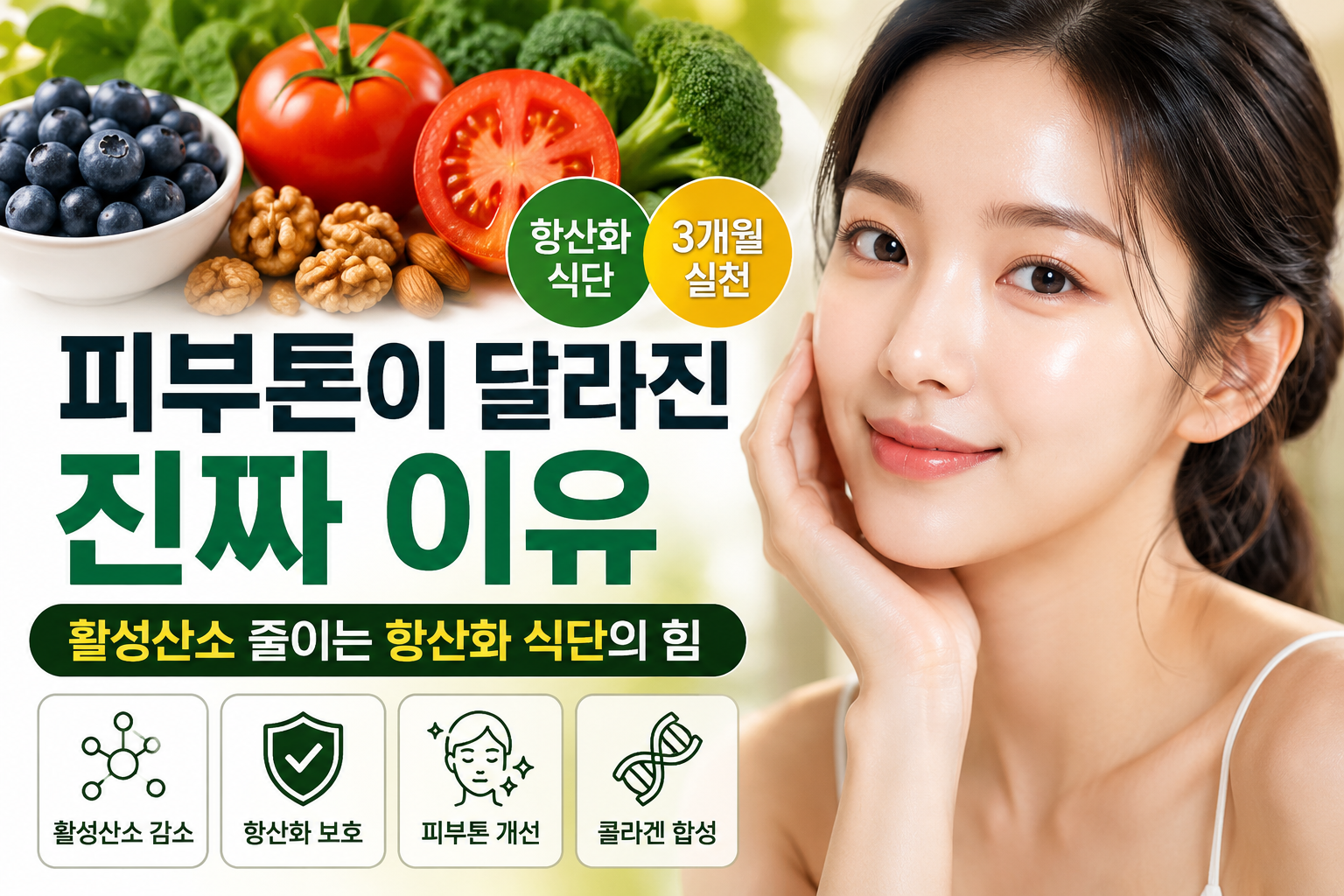 피부톤 개선을 위한 항산화 식단