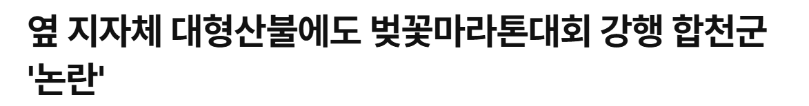 2025 봄꽃 축제 취소 연기 지역