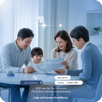 2025 연말정산 부양가족 기본공제 요건 이미지