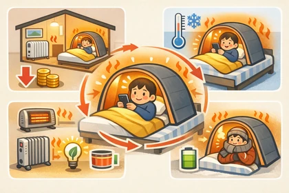 실내에서 사용하는 원터치 1인용 난방텐트 기본 구조10