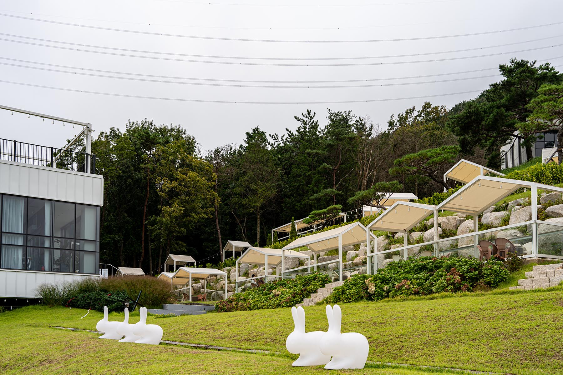 두루미 베이커리 카페 야외 정원