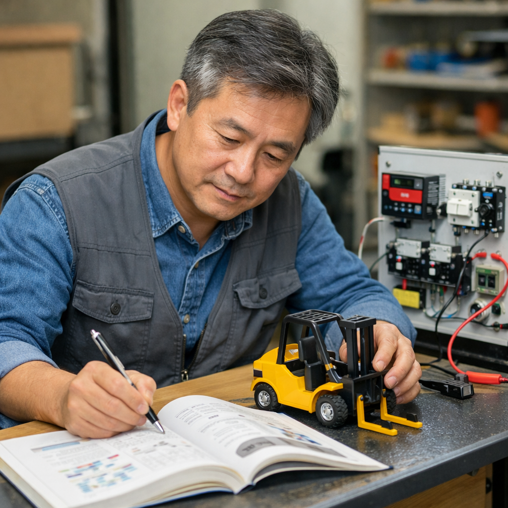 이미지 출처: AI 생성 이미지(콘텐츠 이해를 돕기 위한 시각 자료, 실제 인물을 특정하지 않은 AI 생성 이미지) 중장년층이 기술 자격증을 준비하며 새로운 직업을 준비하는 모습.
AI 시대에도 현장 기술직은 여전히 필요한 직업 분야로, 지게차·전기·시설관리 등 다양한 기술 자격증을 통해 재취업에 도전하는 사례가 늘고 있습니다.