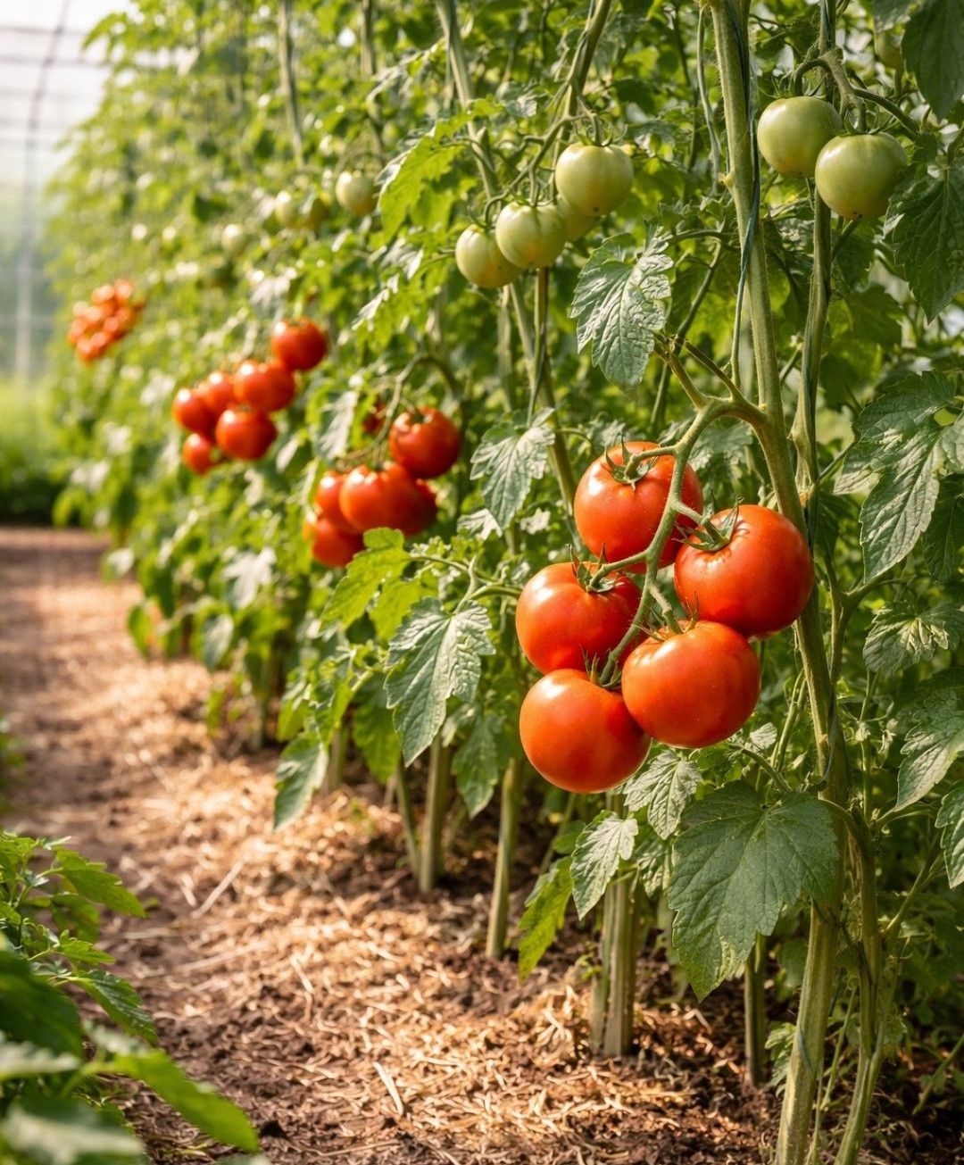 물 빠짐이 좋은 재배 환경에서 자라고 있는 토마토 이미지