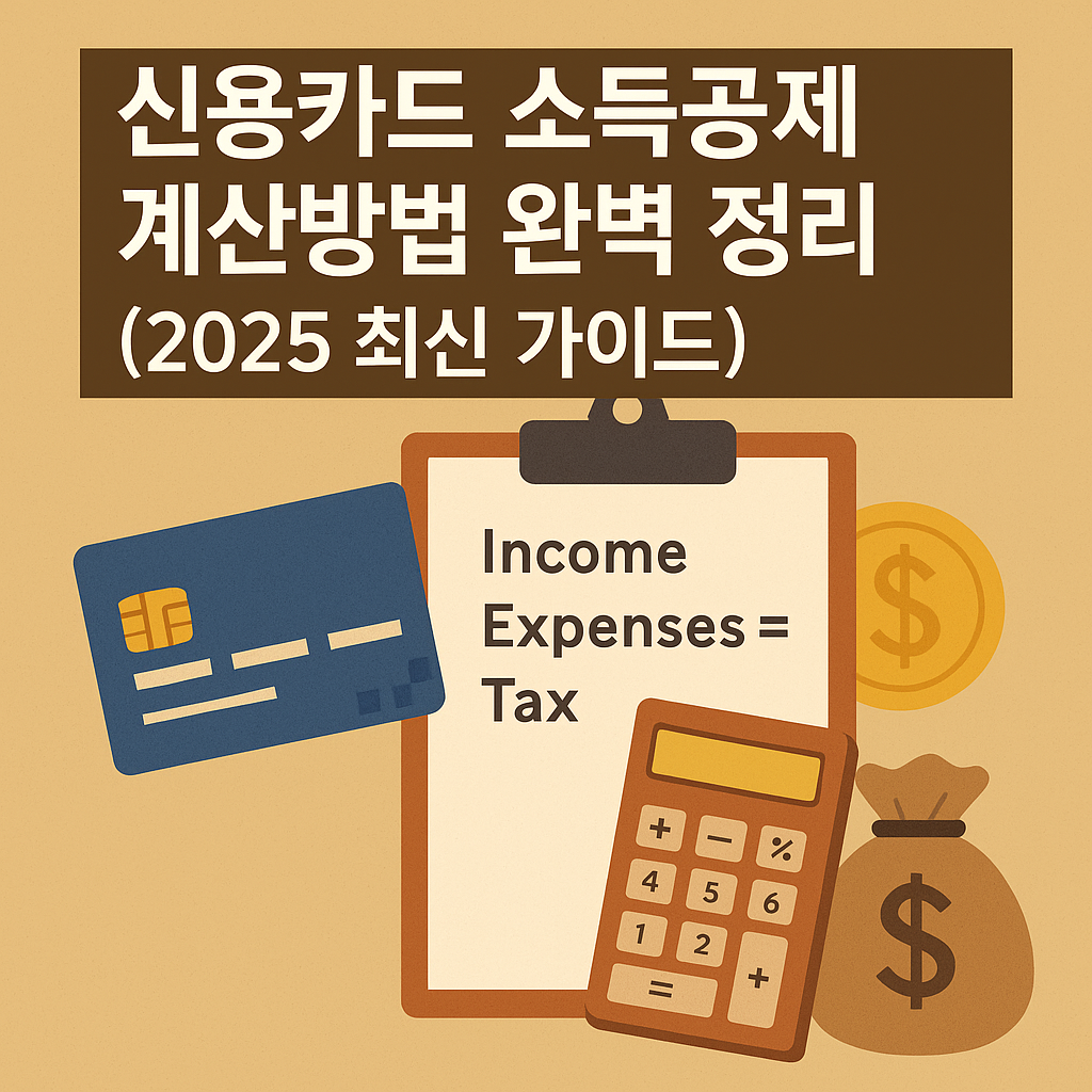 신용카드 소득공제 계산방법 총정리