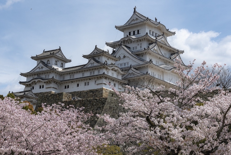 일본성과 벚꽃