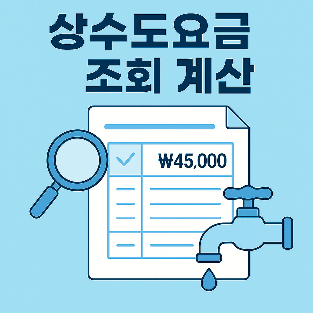 상수도요금 실시간 조회 계산 납부 총정리