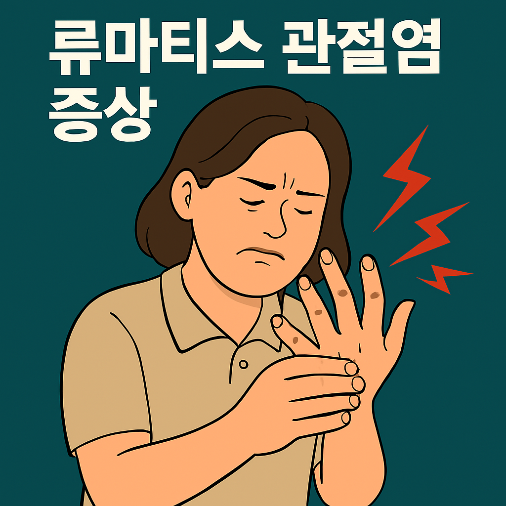 손가락을 잡고 고통스러워 하는 여성