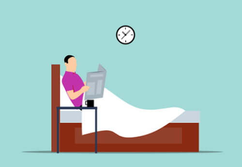 취침 전 신문 읽기 (출처 : pixabay)