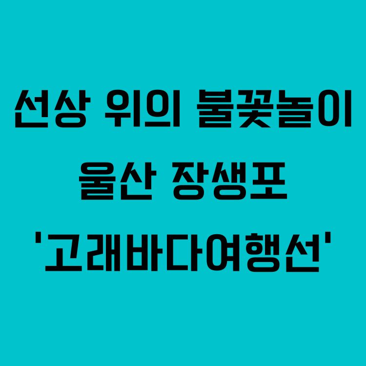 선상 위의 불꽃놀이, 울산 장생포 '고래바다여행선'