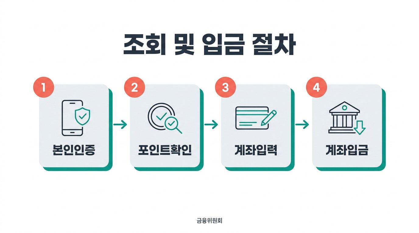 카드포인트 조회 및 입금 절차