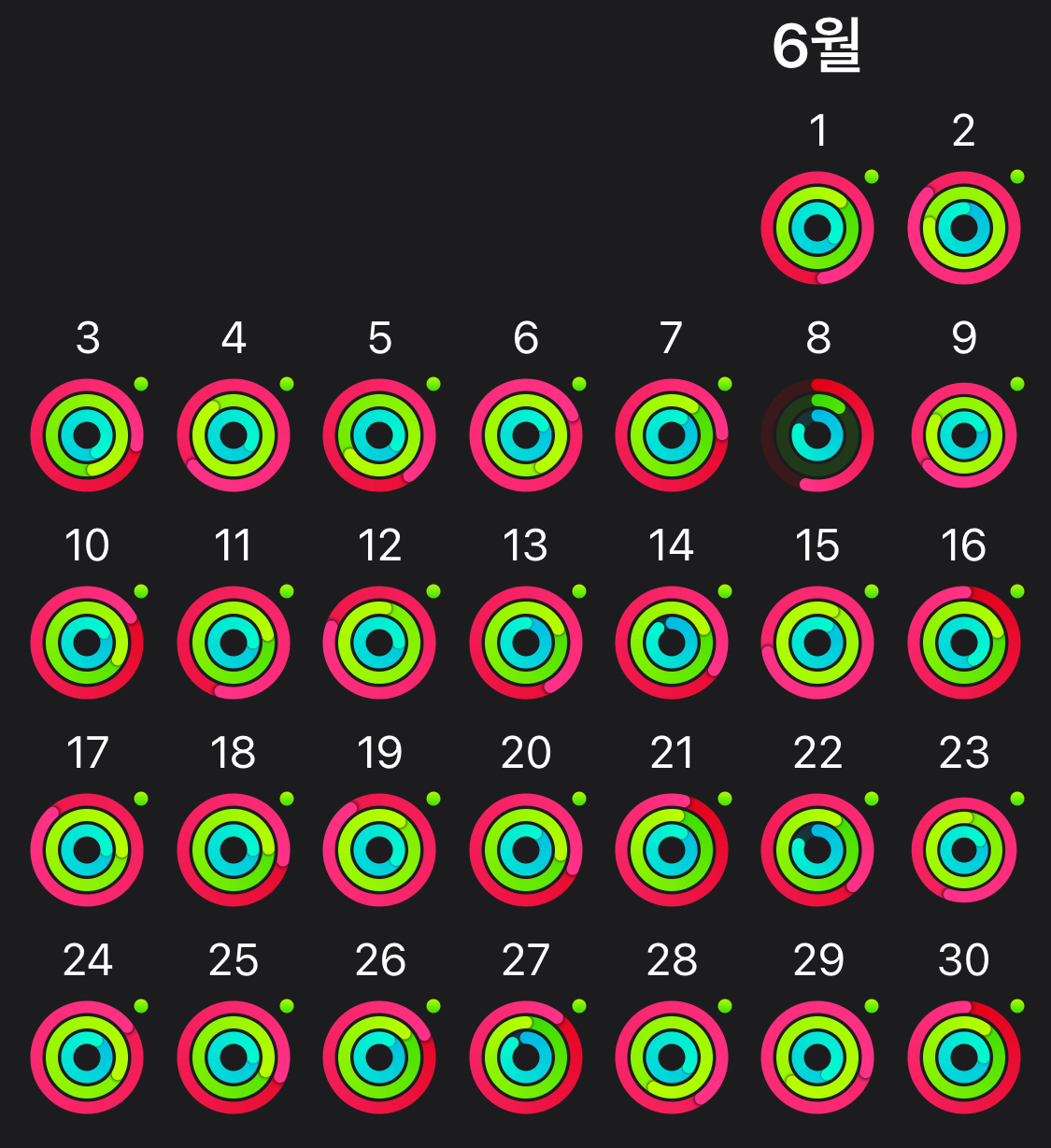 <피트니스> 앱 캡쳐 화면