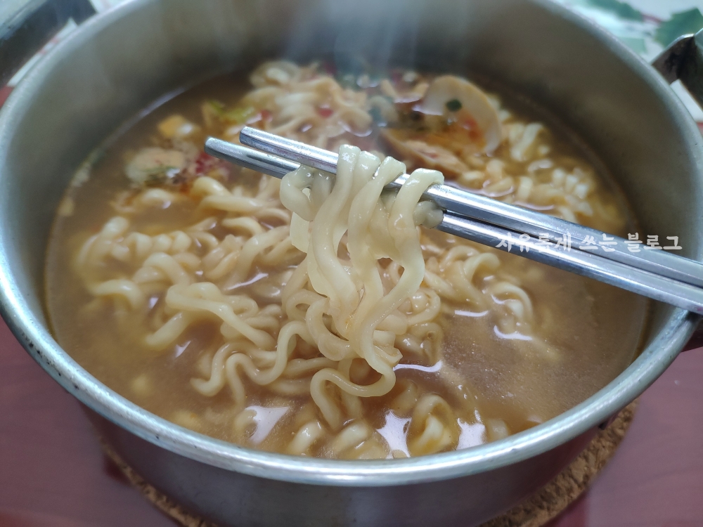 바지락 술찜면 후기