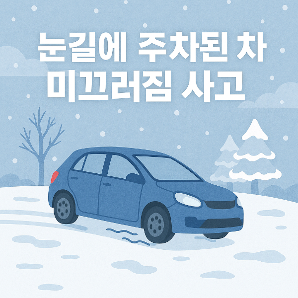 눈길에 주차된 차가 미끄러지는 사고가 났다면 누구 책임일까