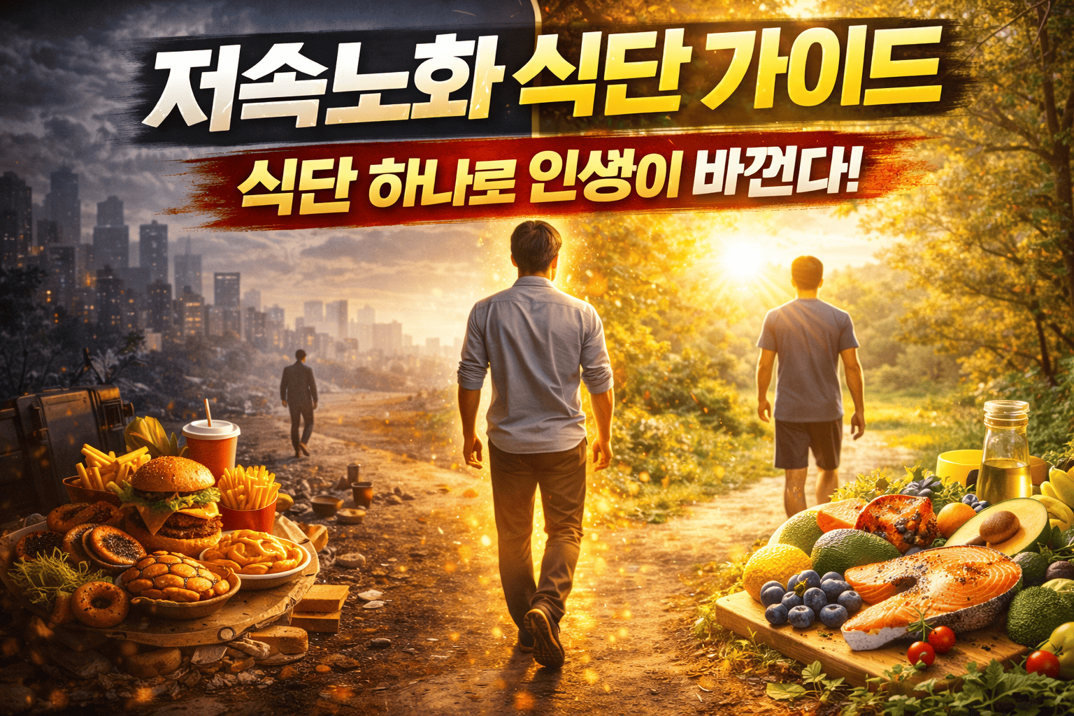 저속노화 식단 가이드 (영양소, 음식, 건강법)