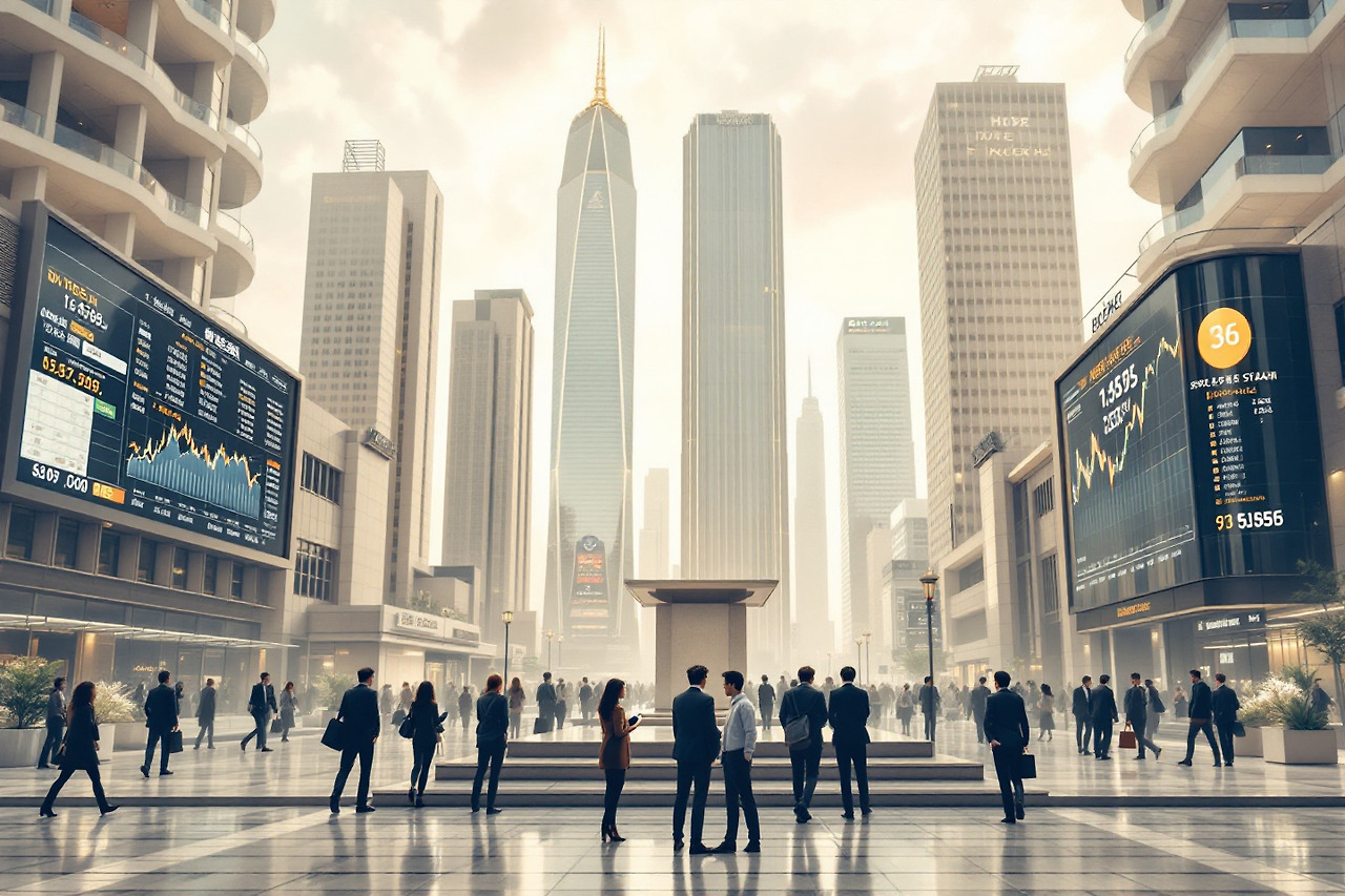 빌딩이 많은 도시 모습