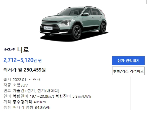 니로 하이브리드 가격