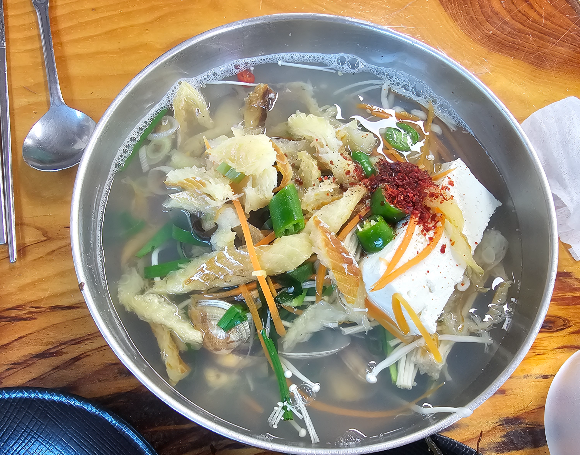 전북 변산 맛집 바다마을식당 바지락황태해장국