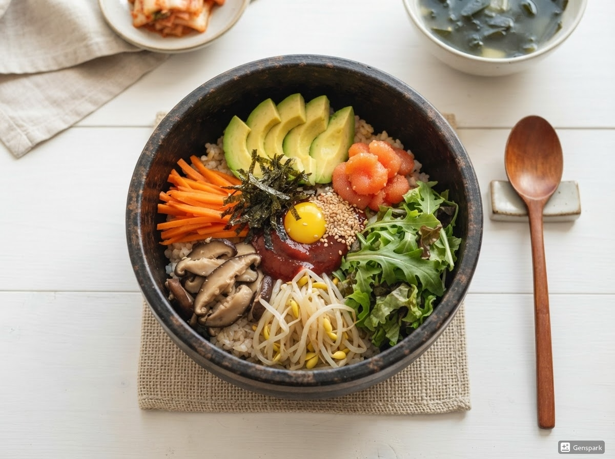 아보카도 명란 비빔밥 (레시피, 영양성분, 재료선택)