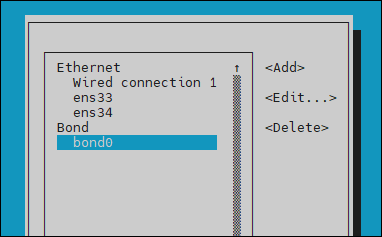 bond0 인터페이스 생성 확인