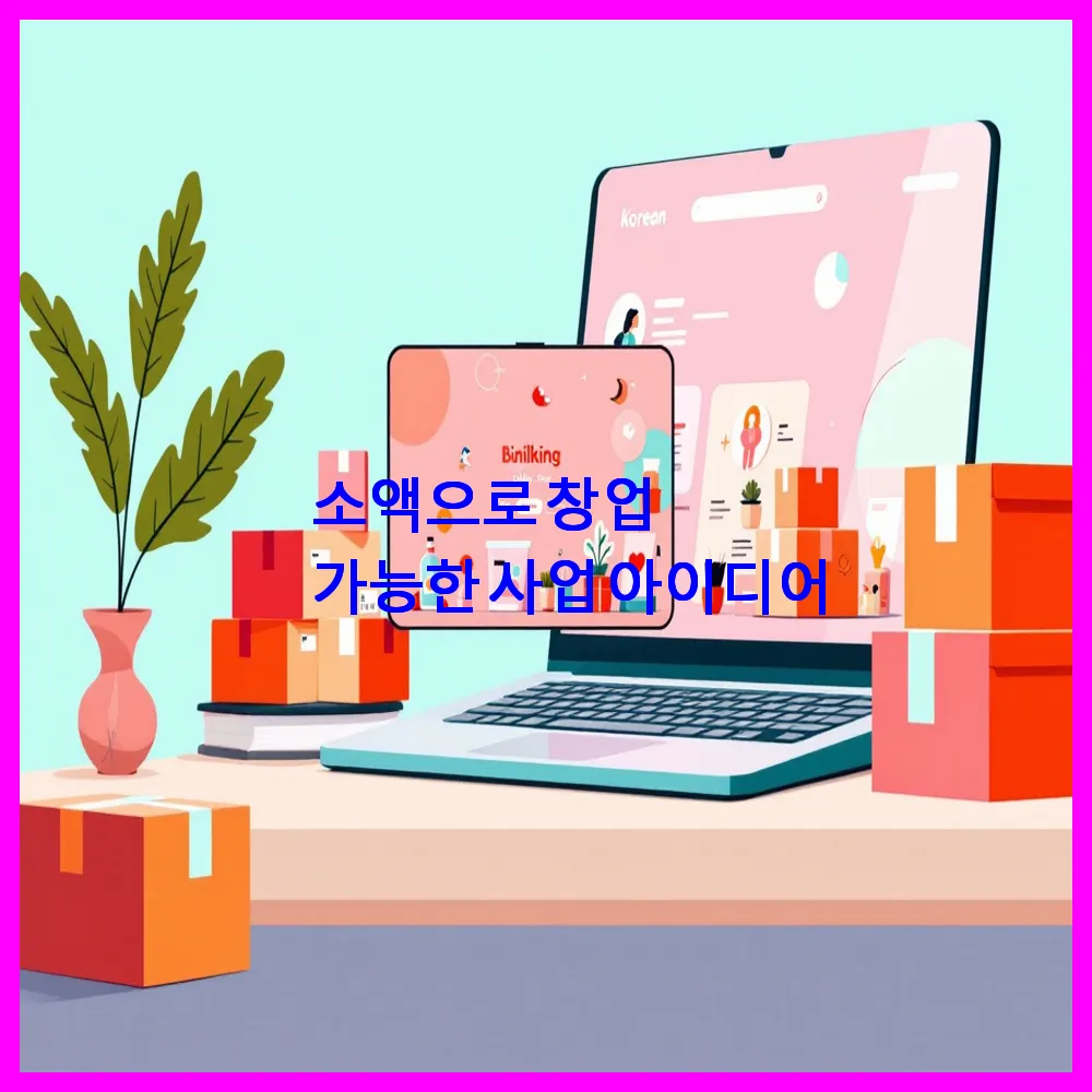 소액으로 창업 가능한 사업 아이디어