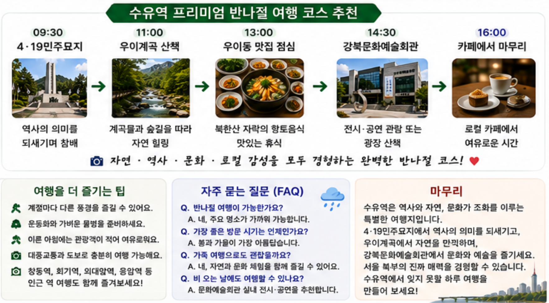반나절 여행코스 추천