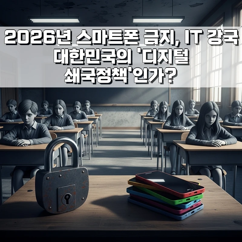 2026년 스마트폰 금지, IT 강국 대한민국의 '디지털 쇄국정책'인가?