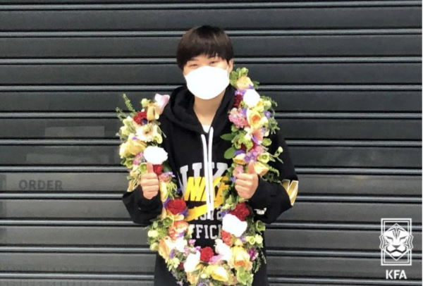 첼시FC위민스 지소연 선수 WK리그로 귀환 (2022년 5월 19일, 인천공항)