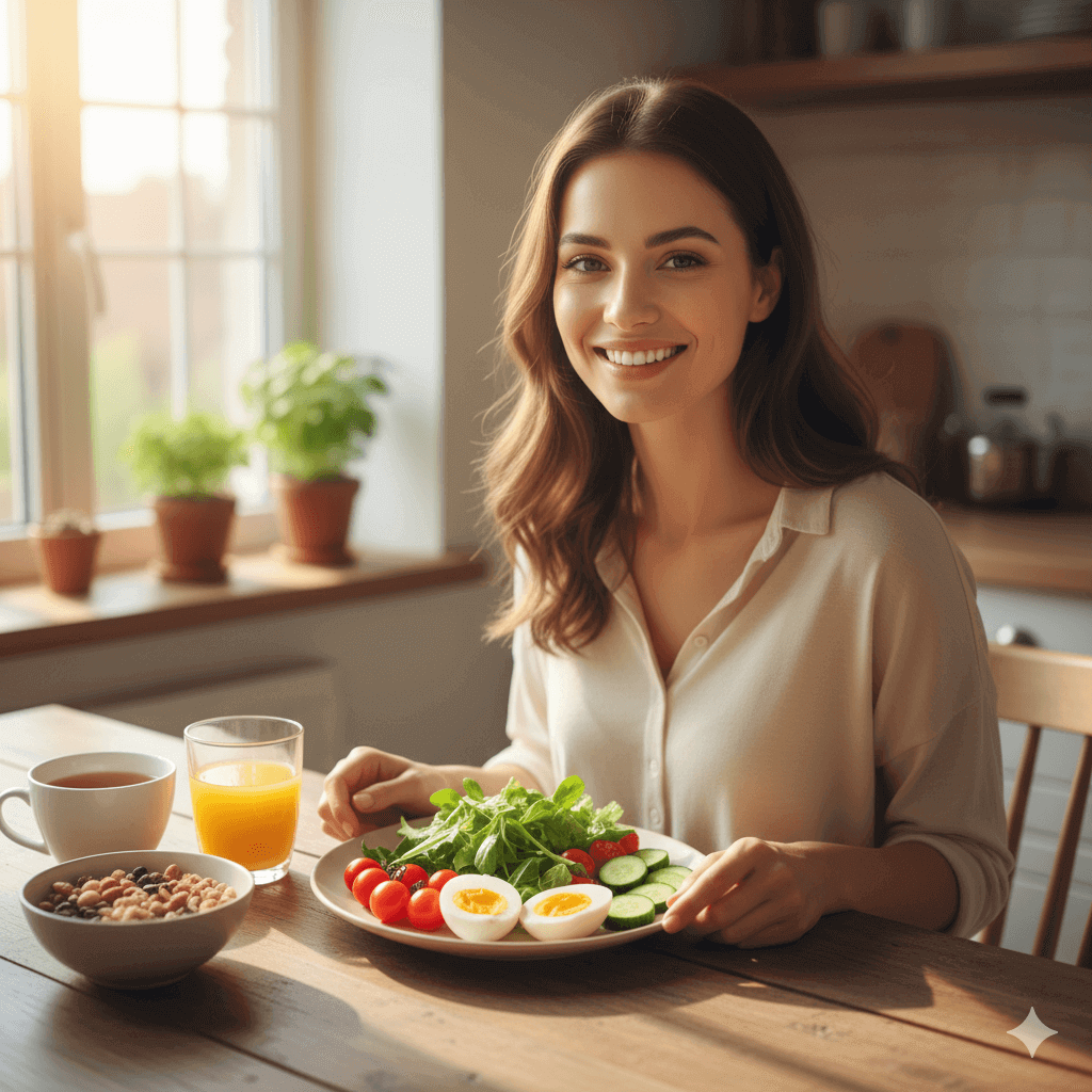 음식, 여성, 창문, 식탁, 음식