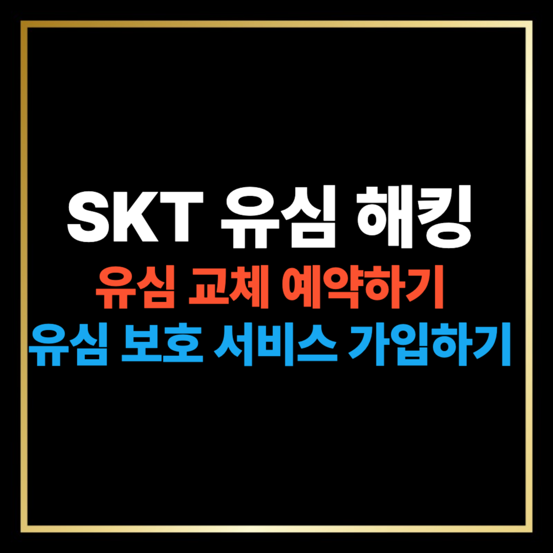 SKT 해킹 유심 교체부터 안전한 대처법까지