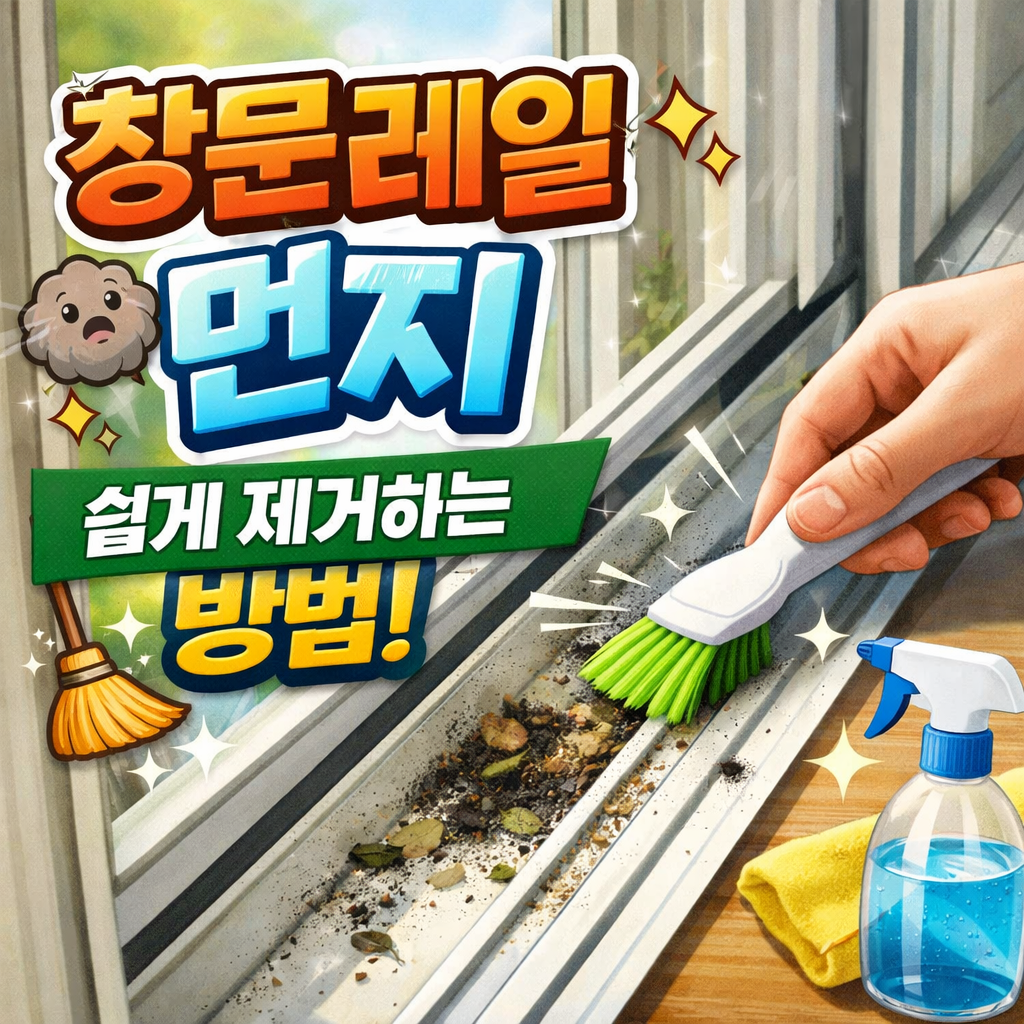 창문 레일 먼지 쉽게 제거하는 방법