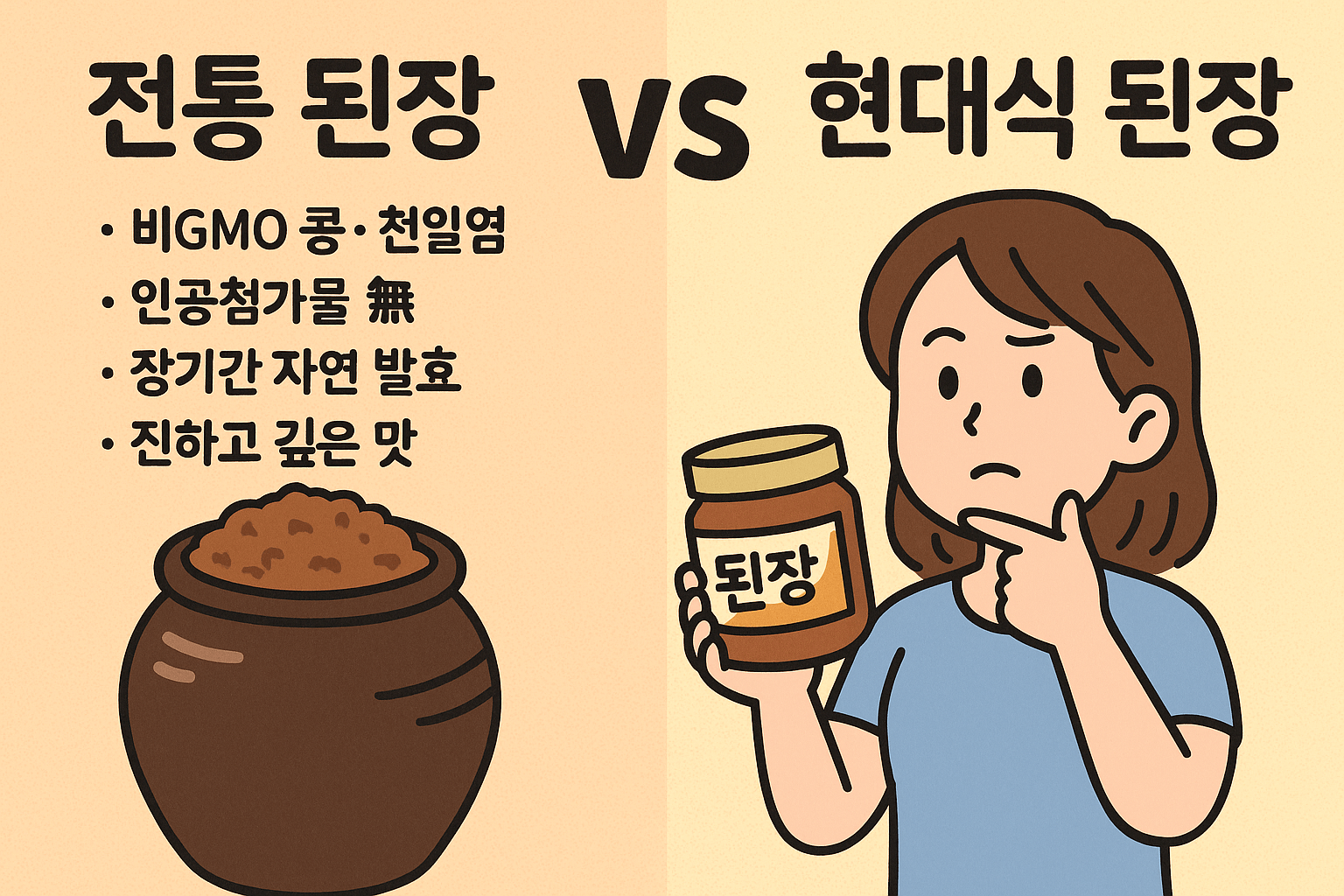 전통 된장 vs 현대 된장
