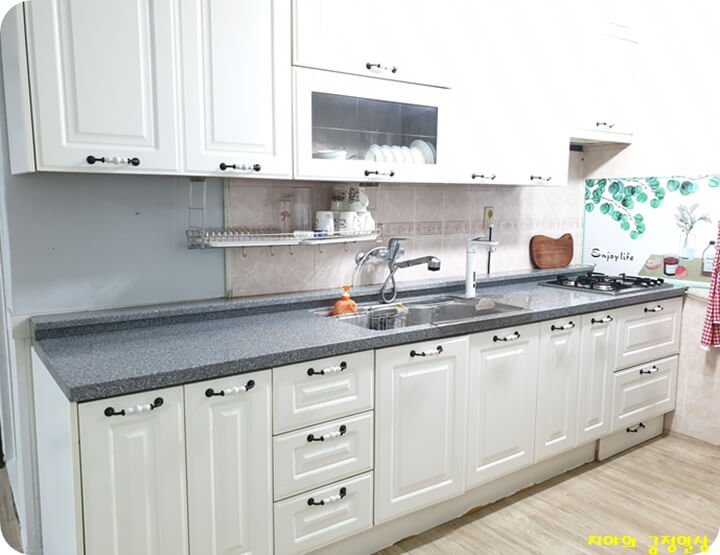 싱크대 위의 빌트인 정수기