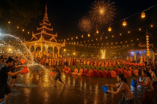 미얀마 띤잔 축제 관련 사진