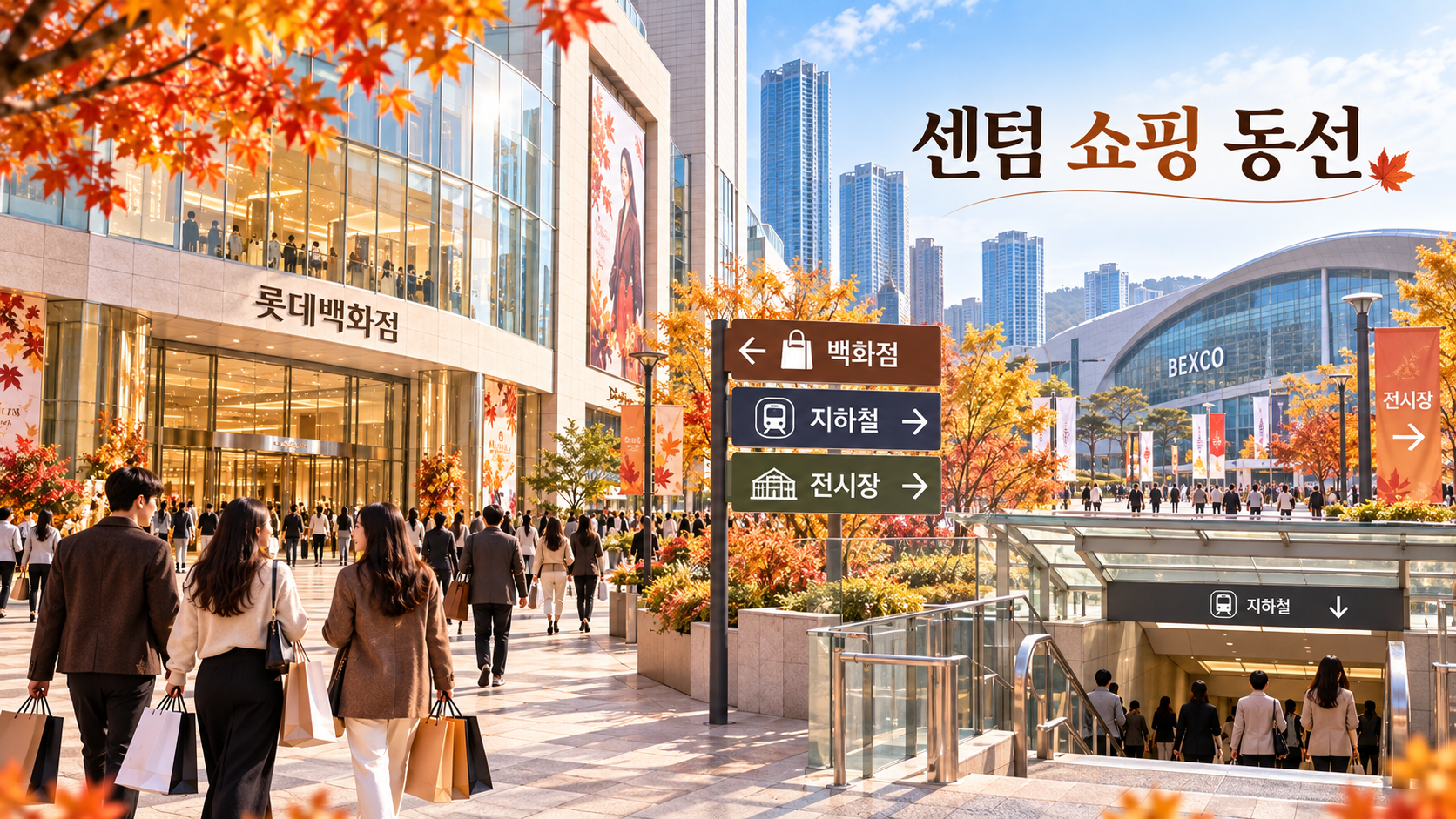 센텀시티 상권 연계 동선과 쇼핑 시너지