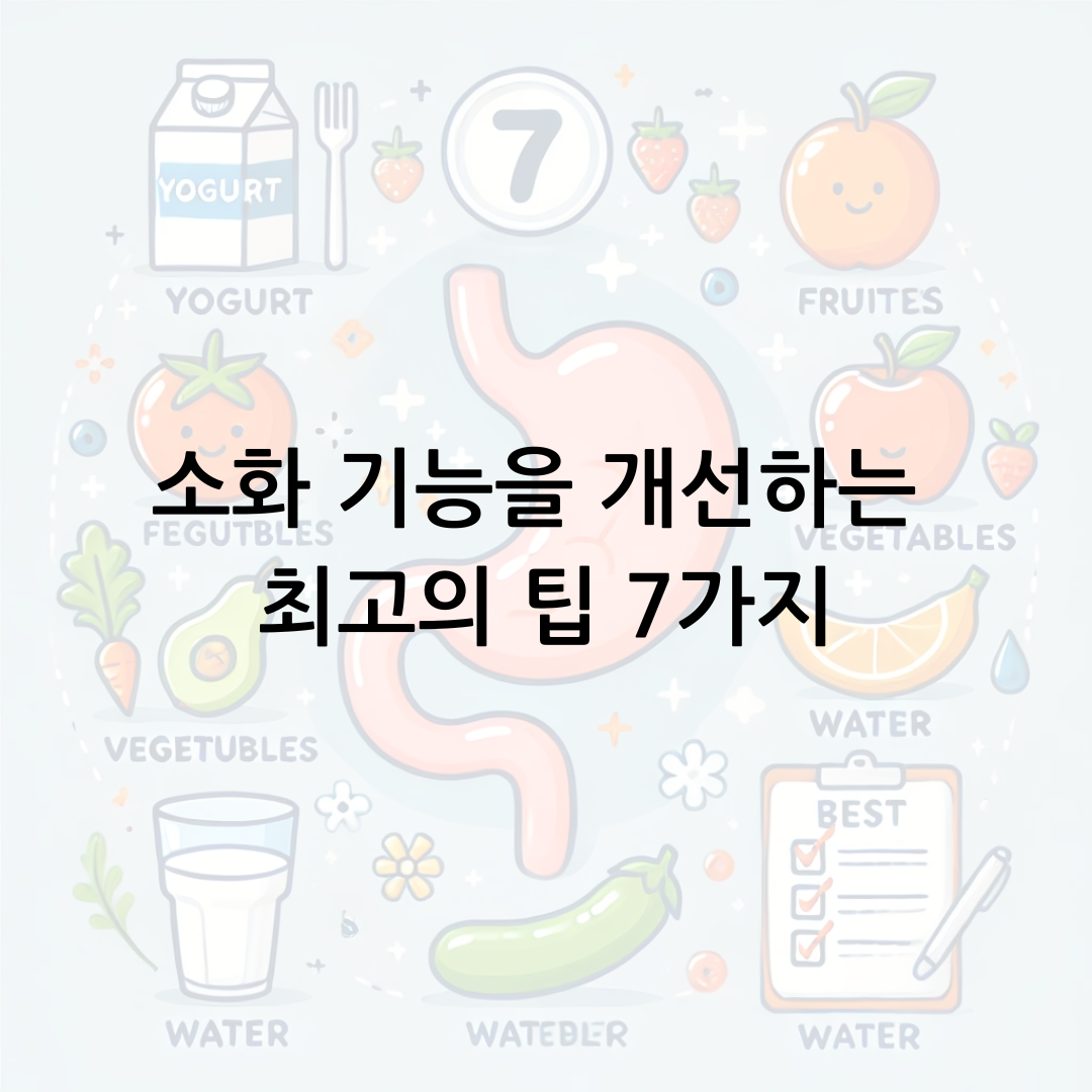 소화 기능을 개선하는 최고의 팁 7가지