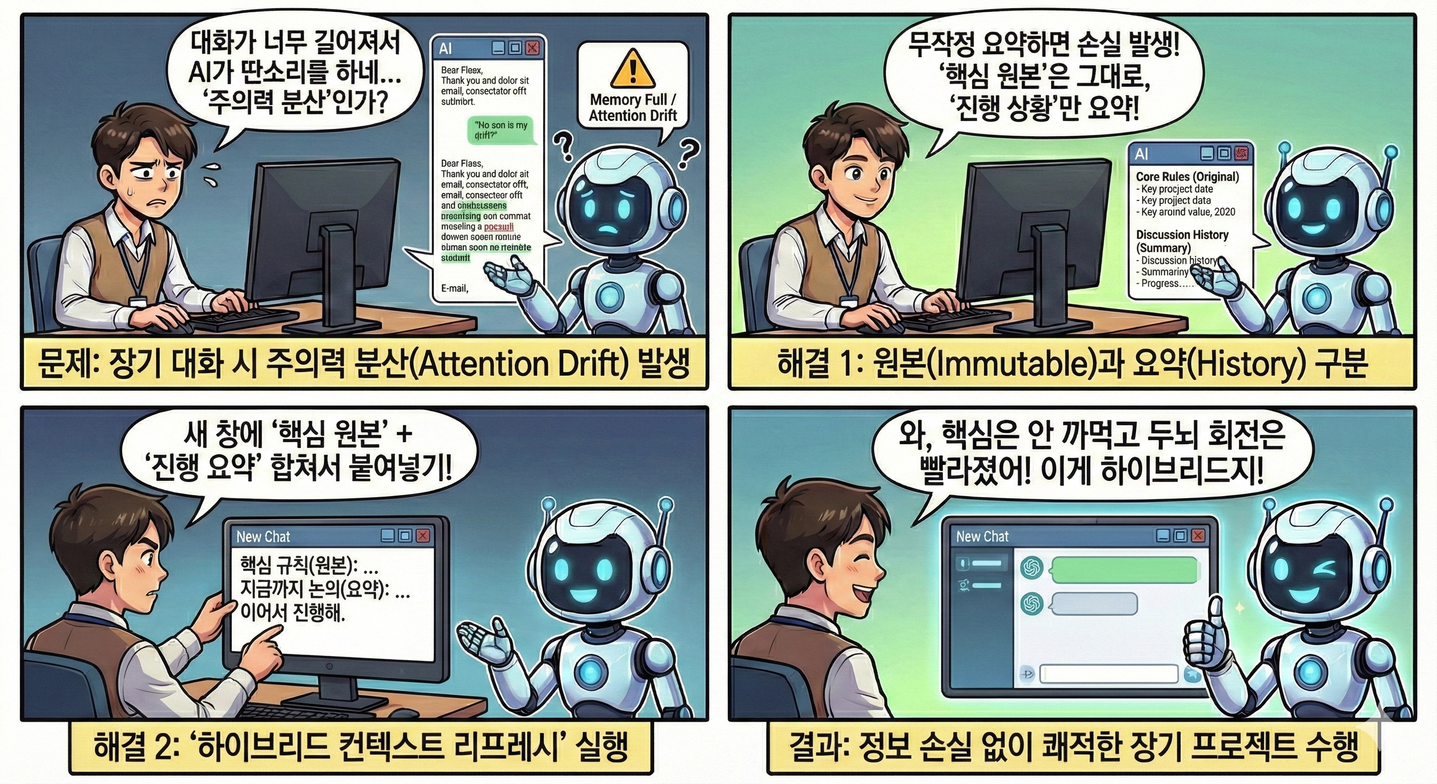 문맥 관리의 핵심은 '요약'이 아니라 '손실 방지'