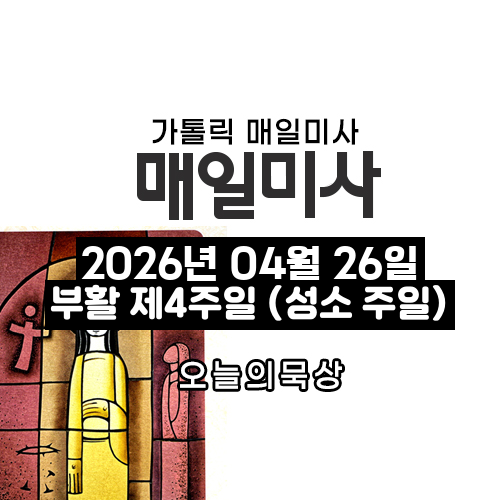 2026년 4월 26일 매일미사 부활 제4주일 오늘의 묵상