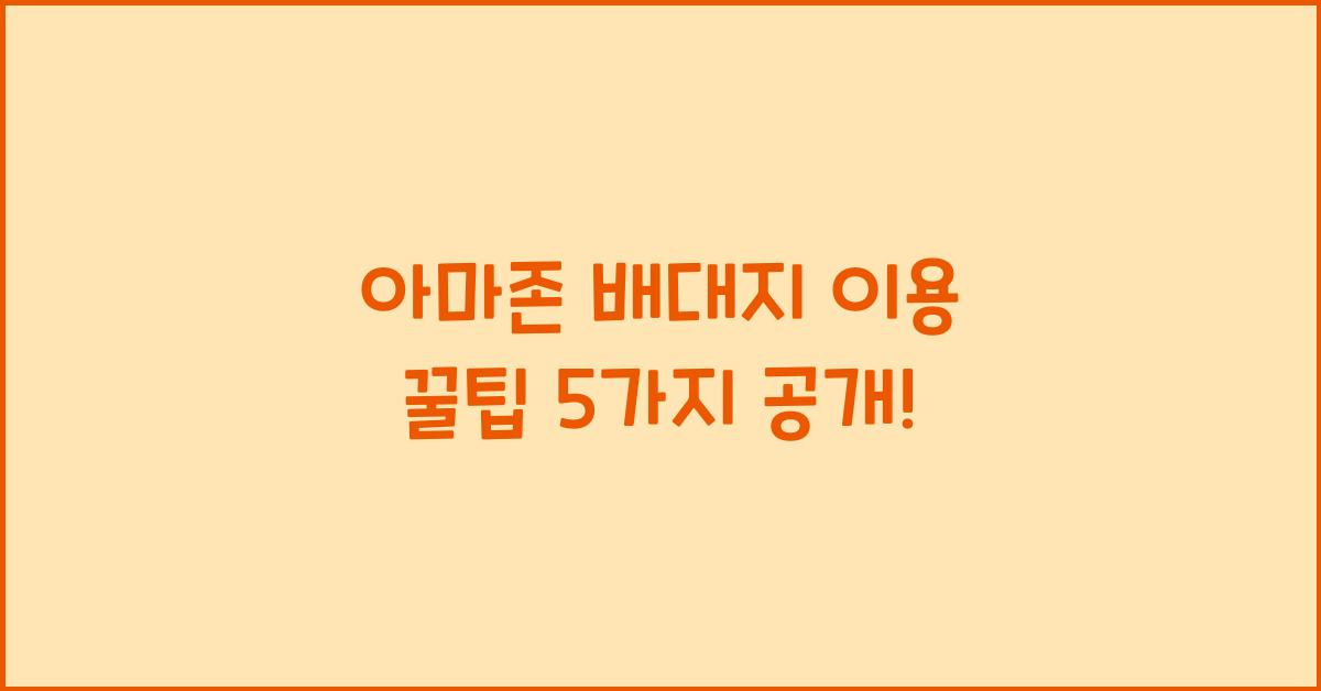 아마존 배대지