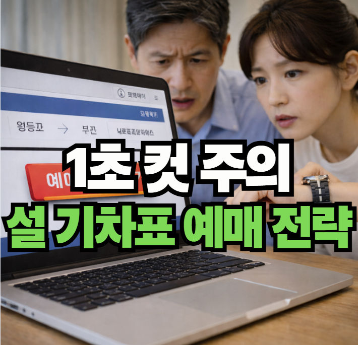 설 기차표 예매하려는 귀성객