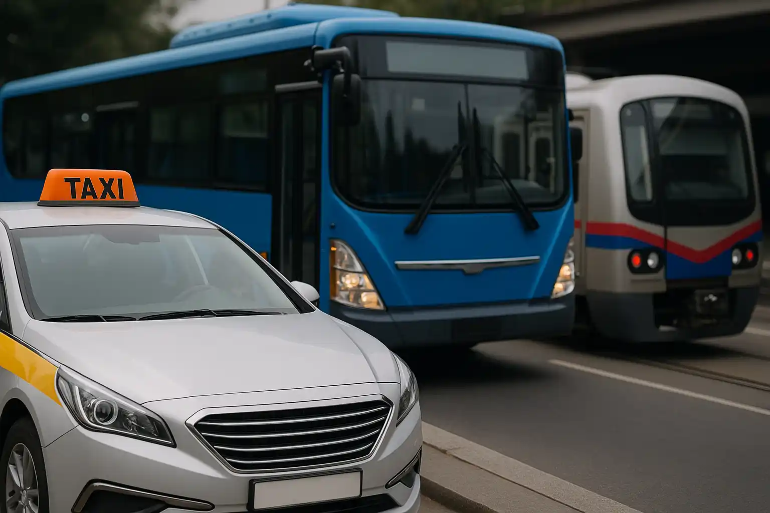도로-택시-버스