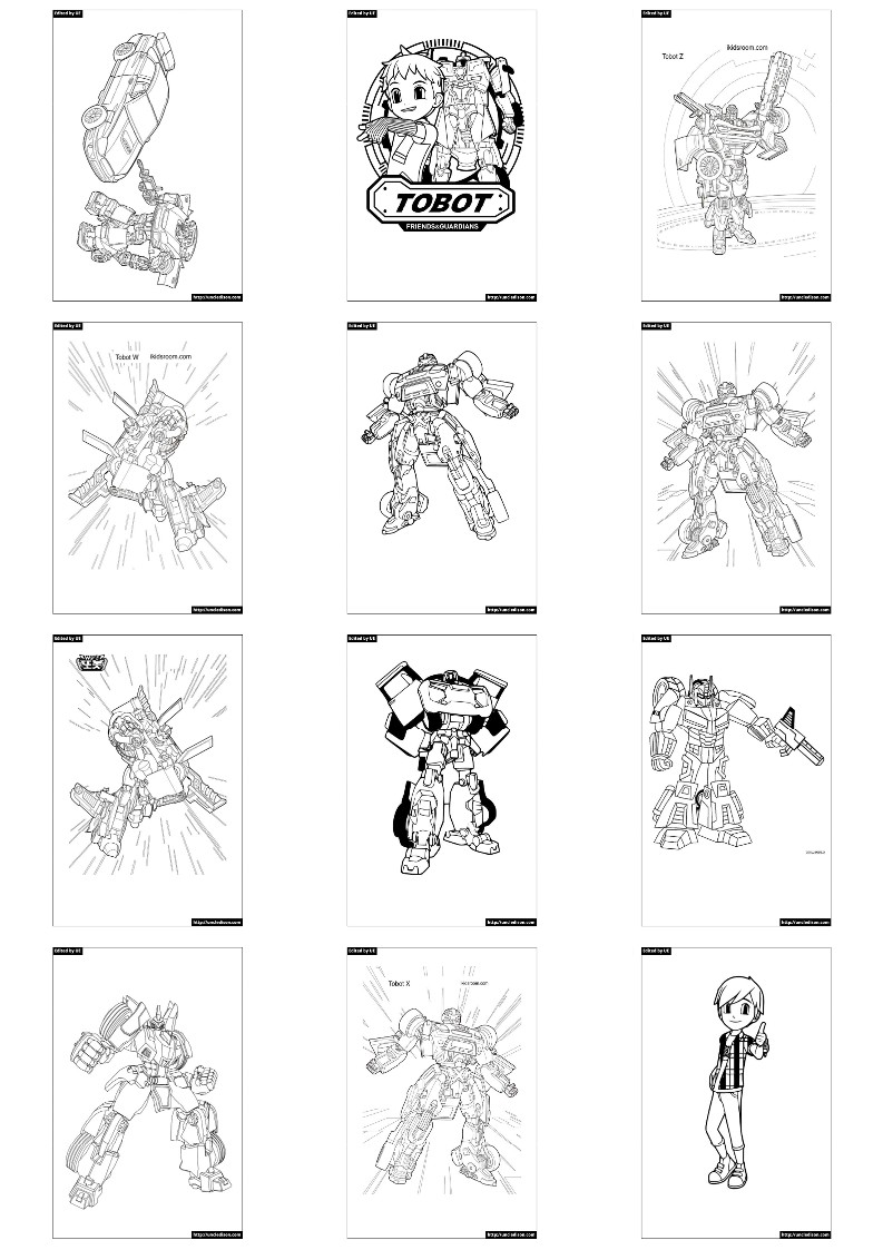 또봇 색칠공부 도안