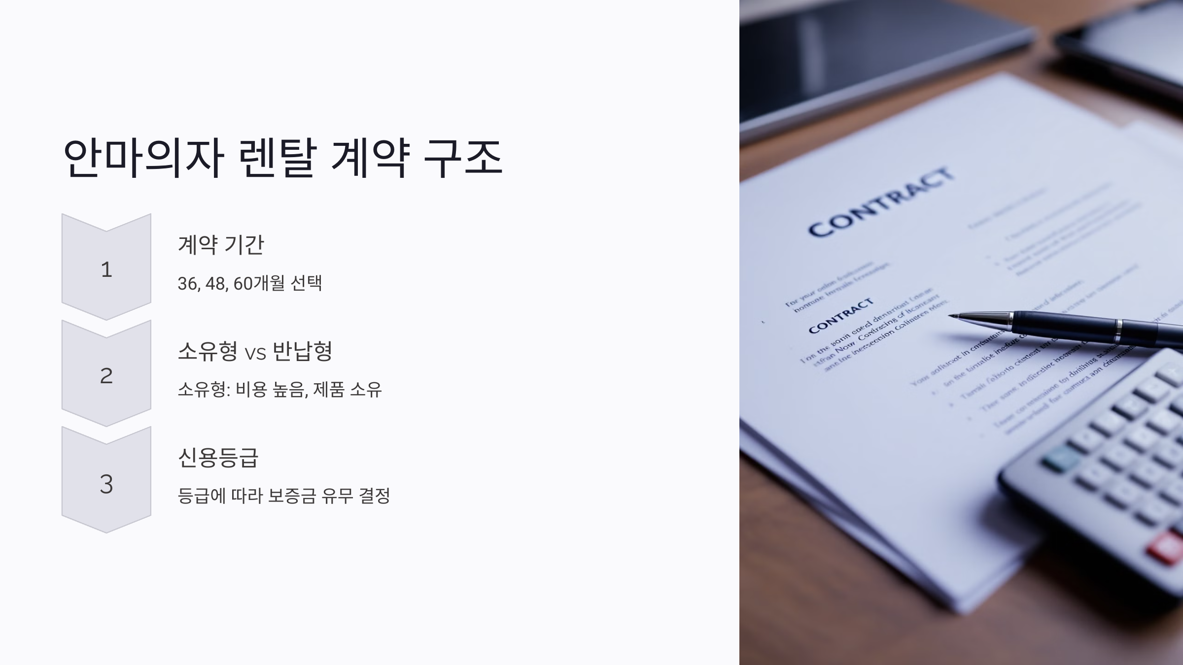 안마의자 렌탈 계약 구조와 기간별 특징